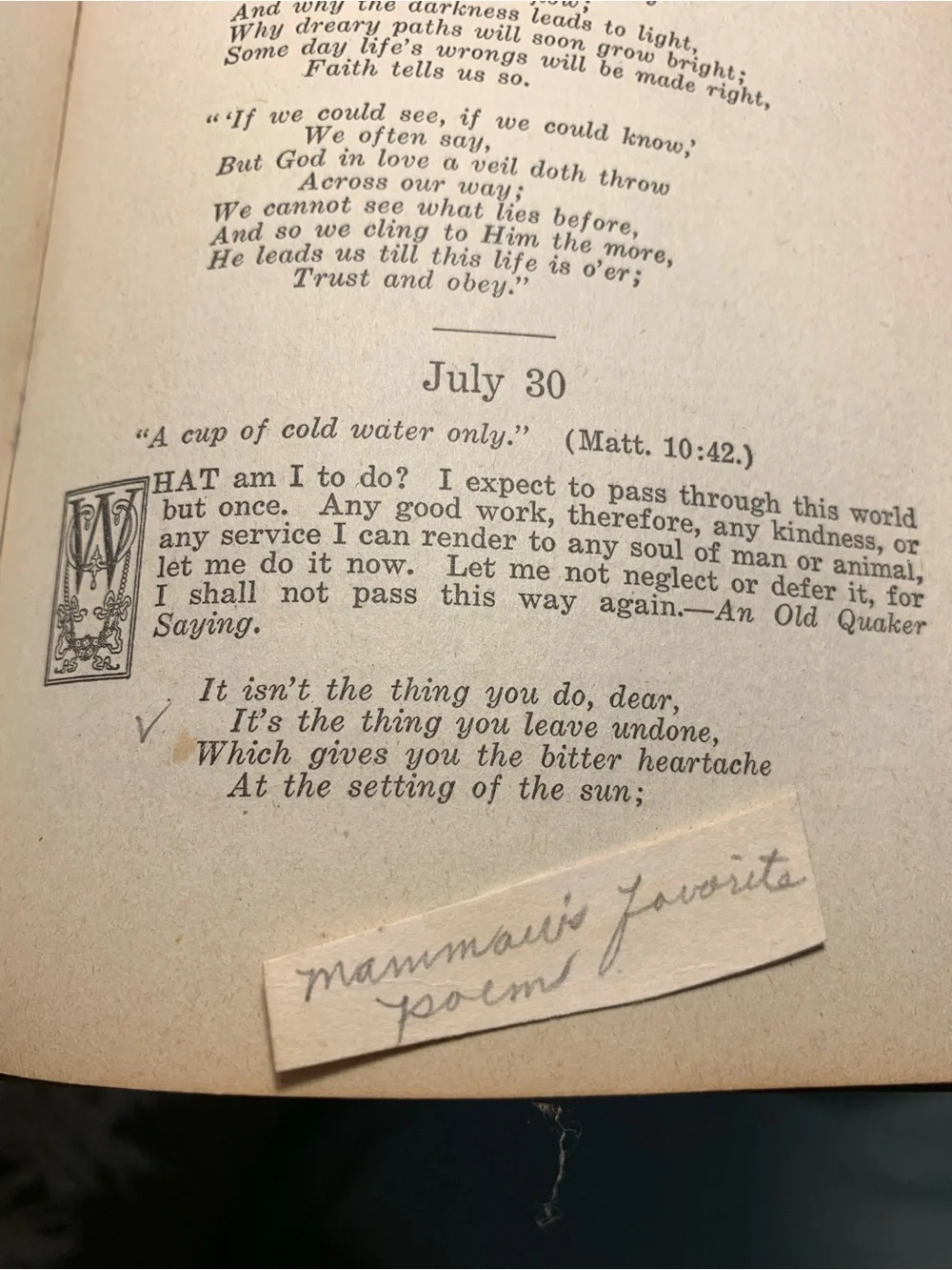 Vintage 1944 Streams in the Desert 23rd Printing with unique Old Bookmarks